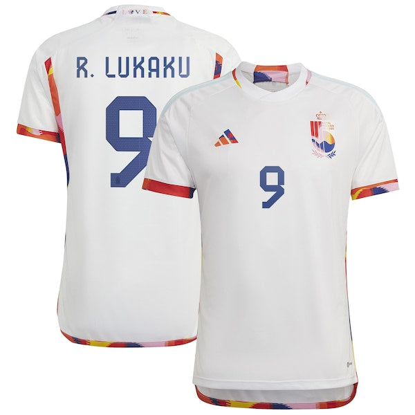 Romelu Lukaku Belgium National Team adidas 2022/23 Away Replica Jersey - White