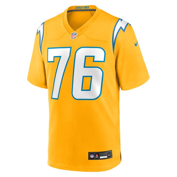 Joe Alt Los Angeles Chargers Nike Alternate Charger Power Game Player Jersey - Gold/Powder Blue/Navy