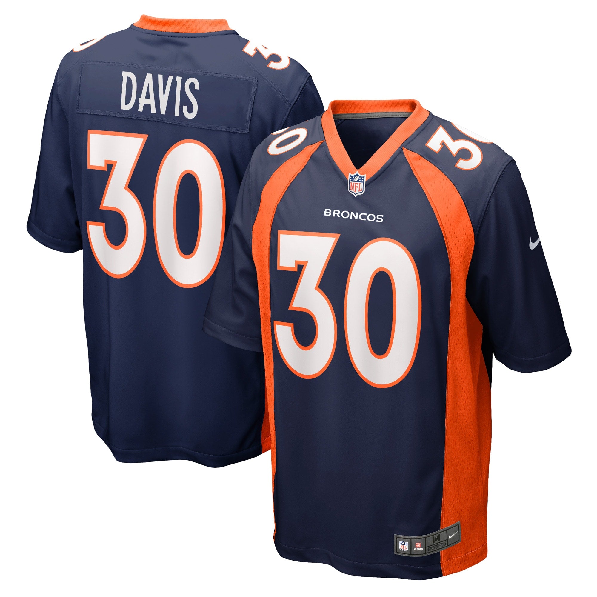 Terrell Davis Denver Broncos Nike Game Retired Player Jersey - Orange/Navy