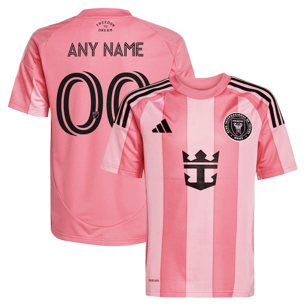 Inter Miami CF adidas Youth 2025 Euforia Replica Custom Jersey - Light Pink