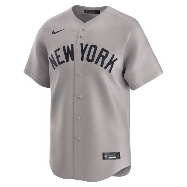 New York Yankees Nike Away Limited Custom Jersey - Gray