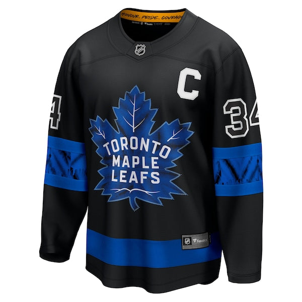 Auston Matthews Toronto Maple Leafs  "C" Premier Breakaway Player Jersey - Black/White