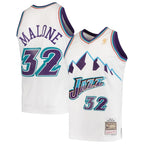 Karl Malone Utah Jazz 1996/97 Hardwood Classics Swingman Jersey - White