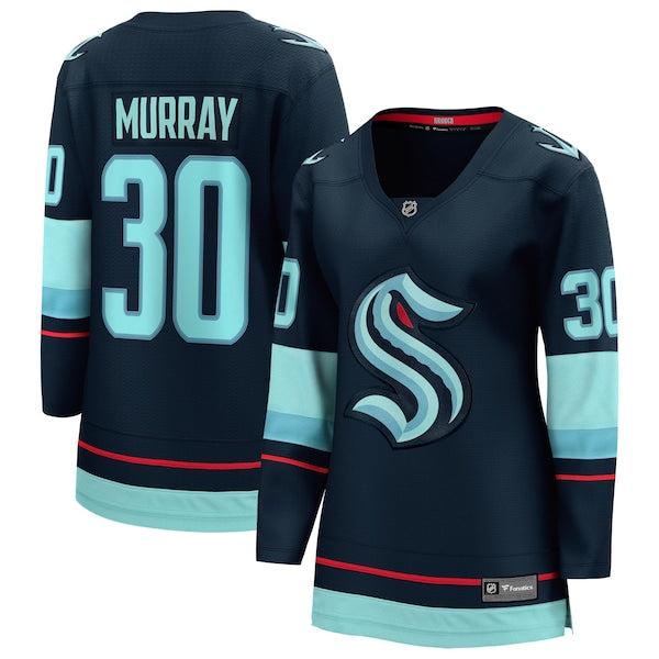 Matt Murray Seattle Kraken  Women's Home Breakaway Jersey - Deep Sea Blue