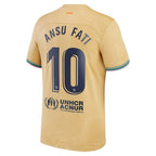Ansu Fati Barcelona Nike Youth 2022/23 Away Breathe Stadium Replica Player Jersey - Yellow