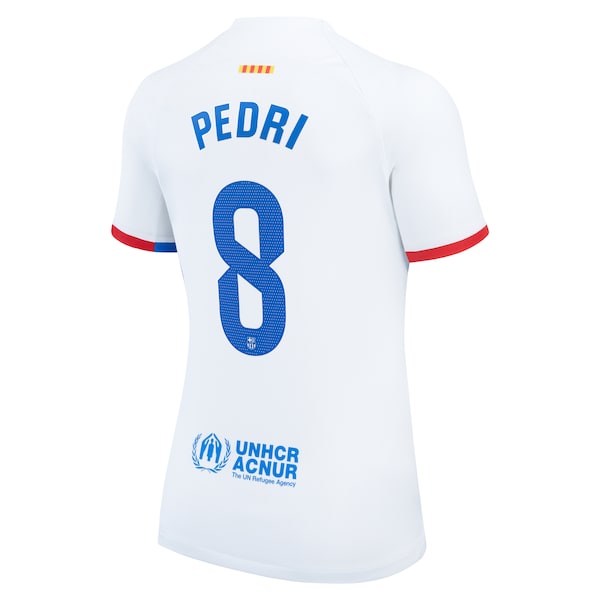 Pedri Barcelona Nike Women's 2023/24 Away Replica Jersey - White