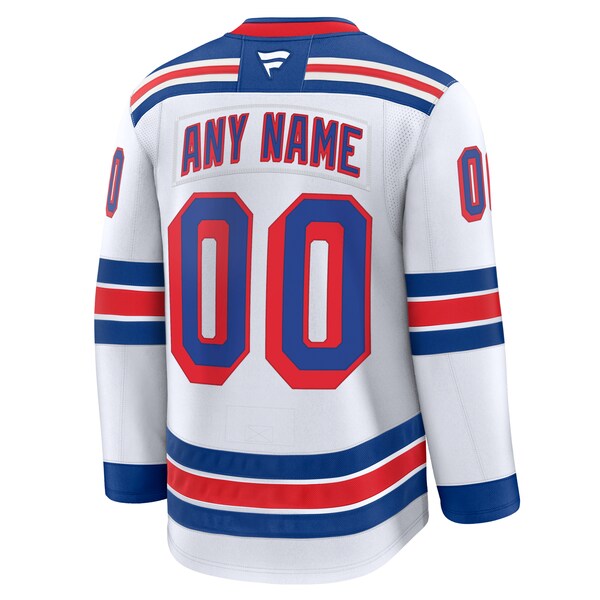 New York Rangers  Away Premium Custom Jersey - White/Navy/Royal