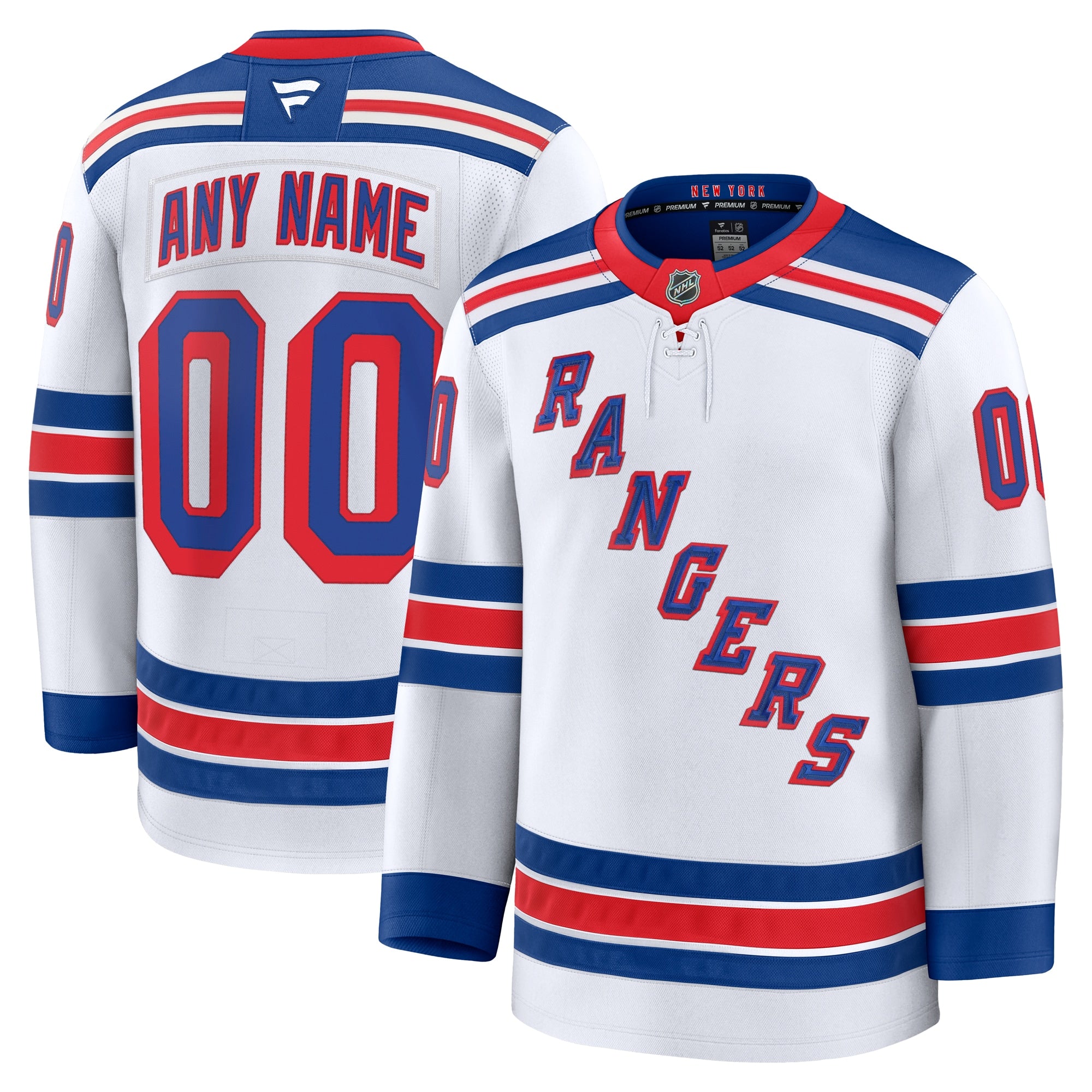 New York Rangers  Alternate Premium Custom Jersey - Navy/Royal/White