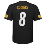 Aaron Rodgers Pittsburgh Steelers Outerstuff Youth Replica Player Jersey - Black