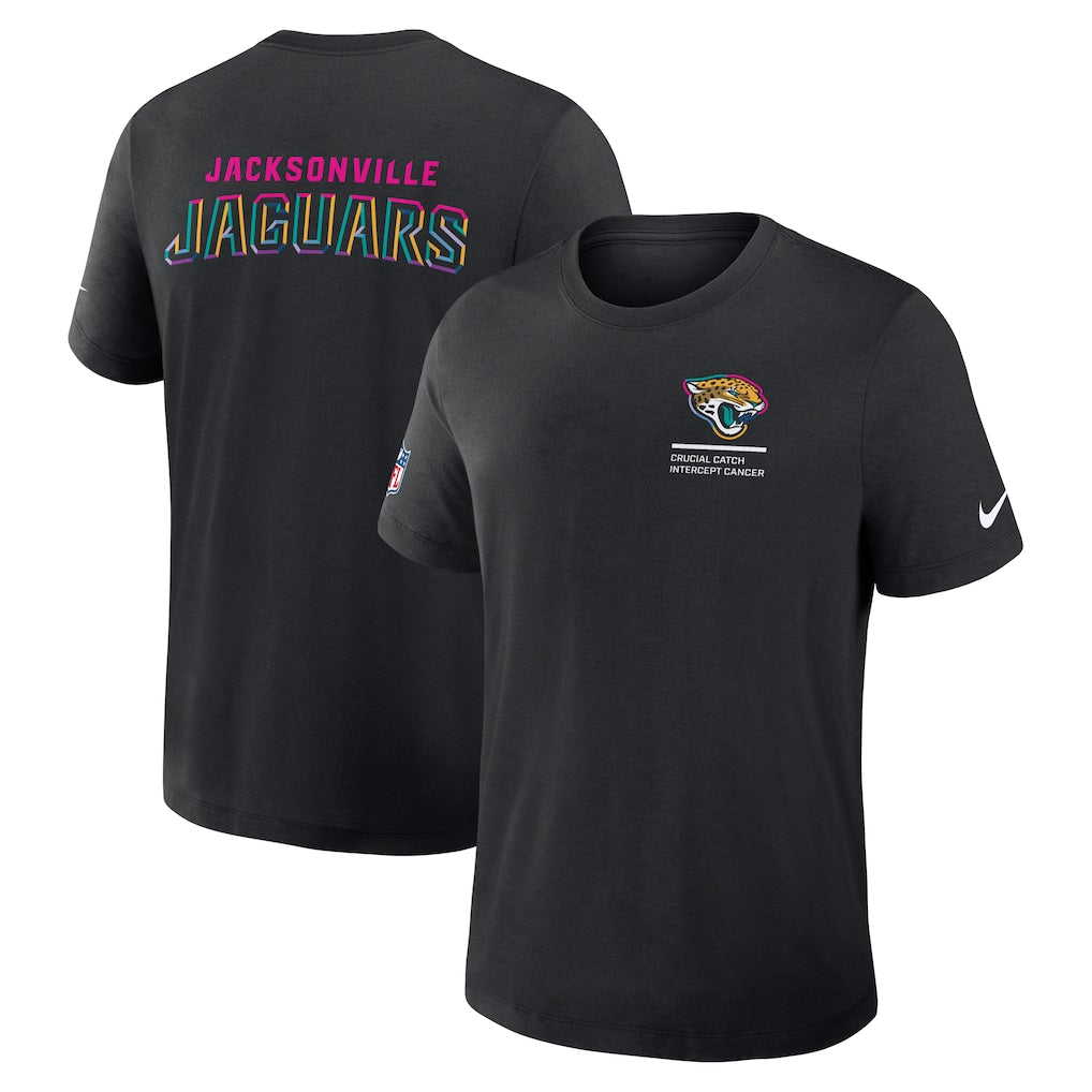 Jacksonville Jaguars Nike 2025 NFL Crucial Catch Tri-Blend Dri-FIT T-Shirt - Black