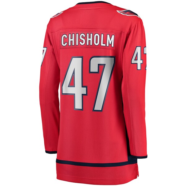 Declan Chisholm Washington Capitals  Women's Home Breakaway Jersey - Red