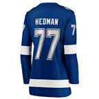 Victor Hedman Tampa Bay Lightning  Women's Home Captain Patch Breakaway Jersey - Blue