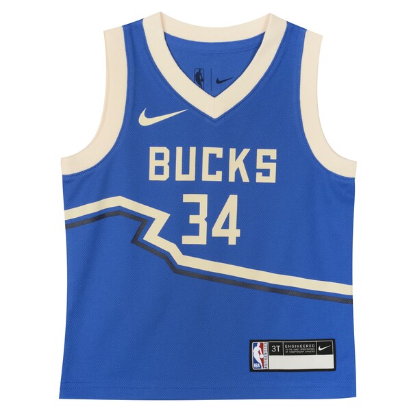 Giannis Antetokounmpo Milwaukee Bucks Nike Preschool 2024/25 Swingman Player Jersey -  City Edition - Royal