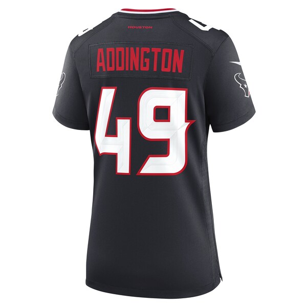 Tucker Addington Houston Texans Nike Women's Team Game Jersey -  Navy