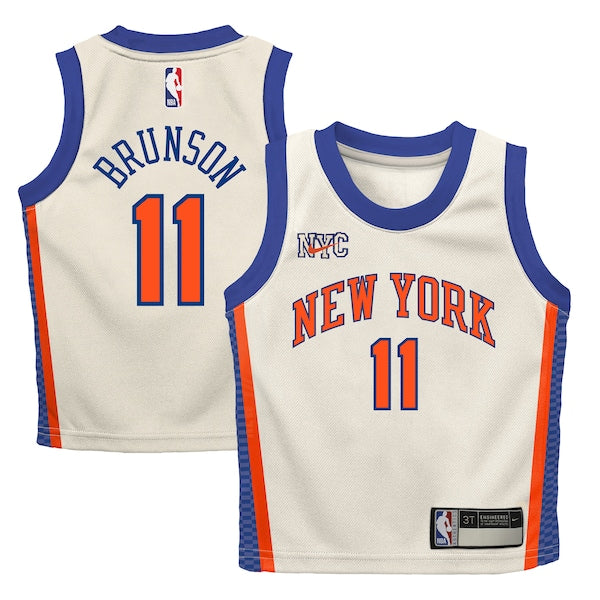 Jalen Brunson New York Knicks Nike Preschool 2025/26 City Edition Swingman Jersey - Cream