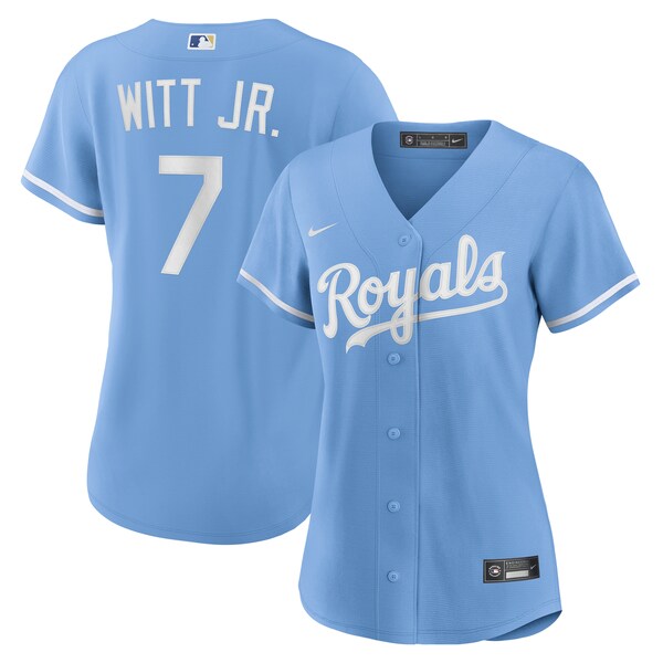 Bobby Witt Jr. Kansas City Royals Nike Women's Alternate Replica Player Jersey - Light Blue