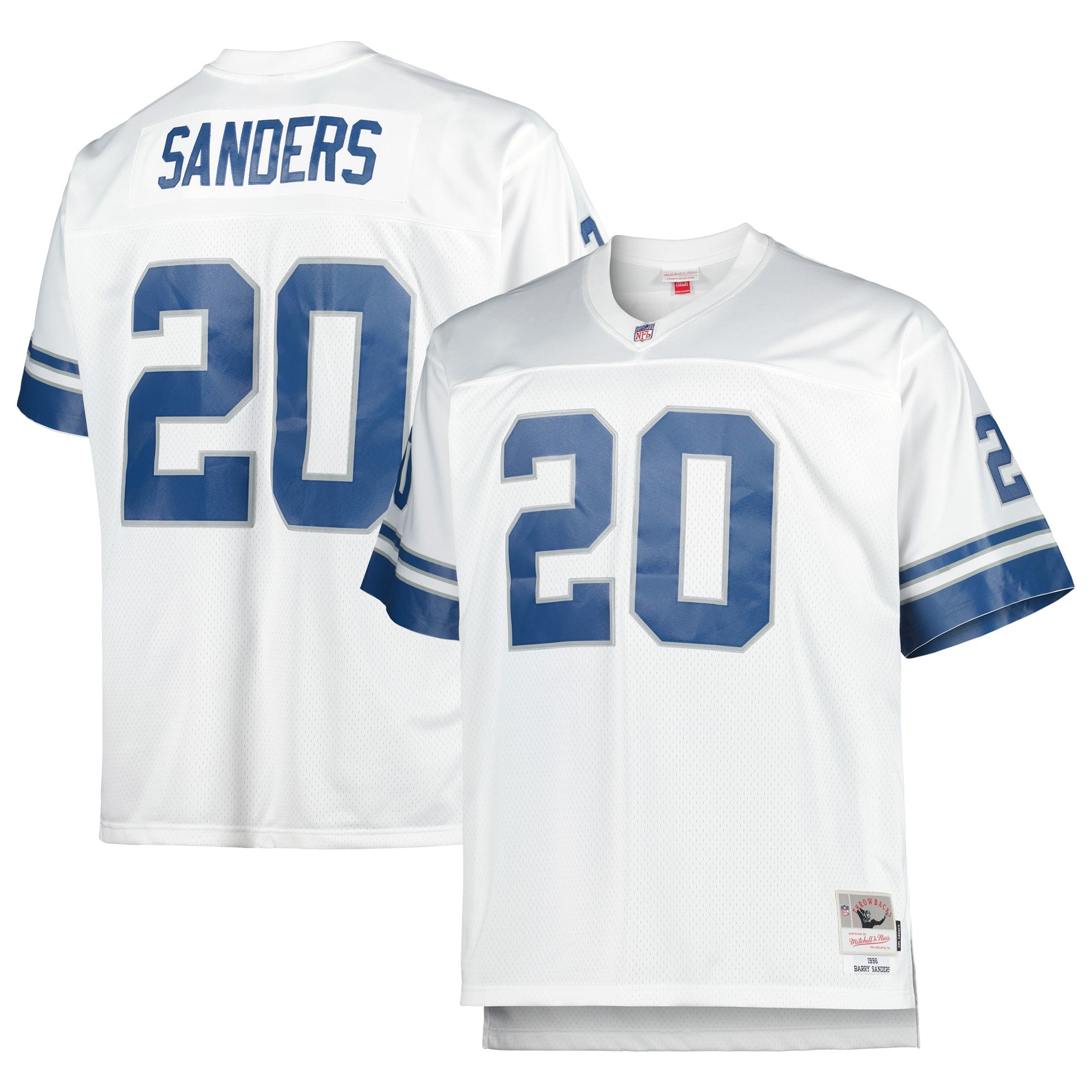 Barry Sanders Detroit Lions Big & Tall 1996 Retired Player Replica Jersey - Blue/White