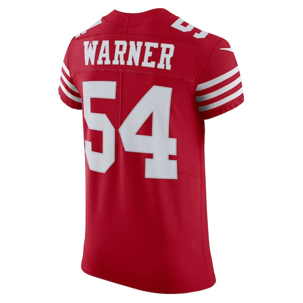 Fred Warner San Francisco 49ers Nike Vapor Elite Jersey - Scarlet/White