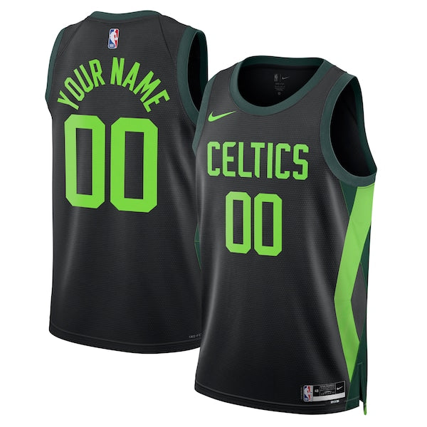 Boston Celtics Nike Unisex 2024/25 Custom Swingman Jersey - City Edition - Black