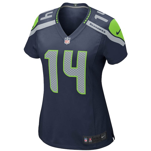 DK Metcalf Seattle Seahawks Nike Women's Game Player Jersey - College Navy/Neon Green