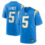 Trey Lance Los Angeles Chargers Nike Team Game Jersey -  Powder Blue