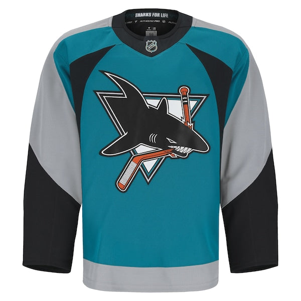 San Jose Sharks  Alternate Authentic Pro Jersey - Teal