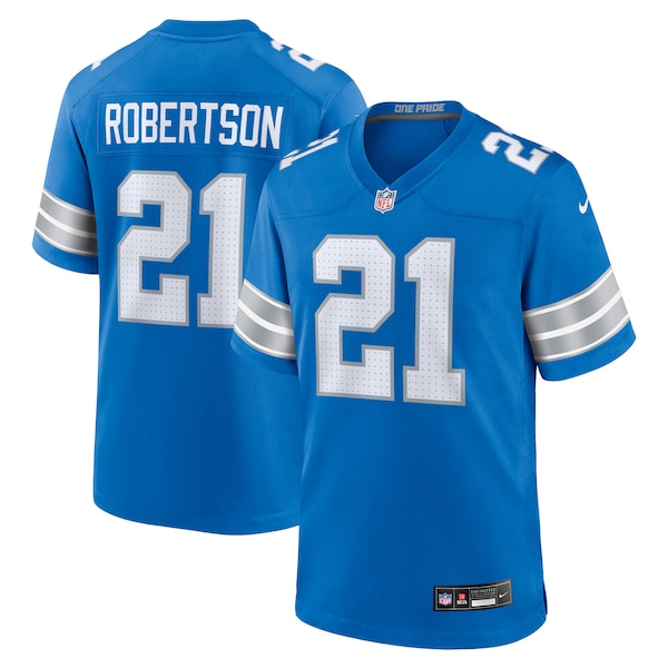 Amik Robertson Detroit Lions Nike Game Jersey -  Blue