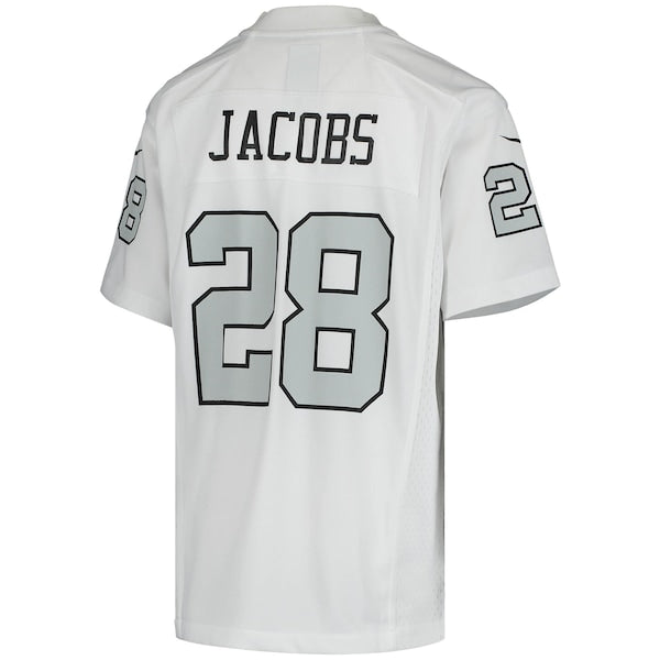 Josh Jacobs Las Vegas Raiders Nike Youth Color Rush Game Jersey - White/Black
