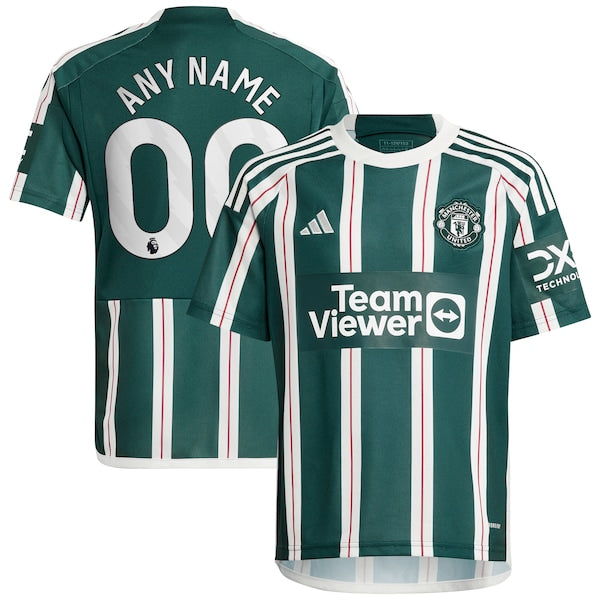 Manchester United adidas Youth 2023/24 Away Replica Custom Jersey - Green