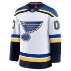 St. Louis Blues  Away Premium Custom Jersey - White/Blue