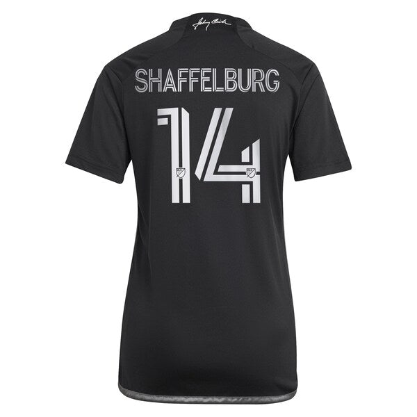 Jacob Shaffelburg Nashville SC adidas Women's 2024 Man In Black Kit Replica Player Jersey - Black/Yellow