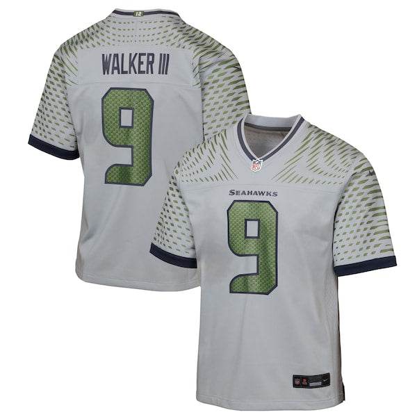 Kenneth Walker III Seattle Seahawks Nike Youth 2025 Rivalries Collection Game Jersey - Wolf Gray
