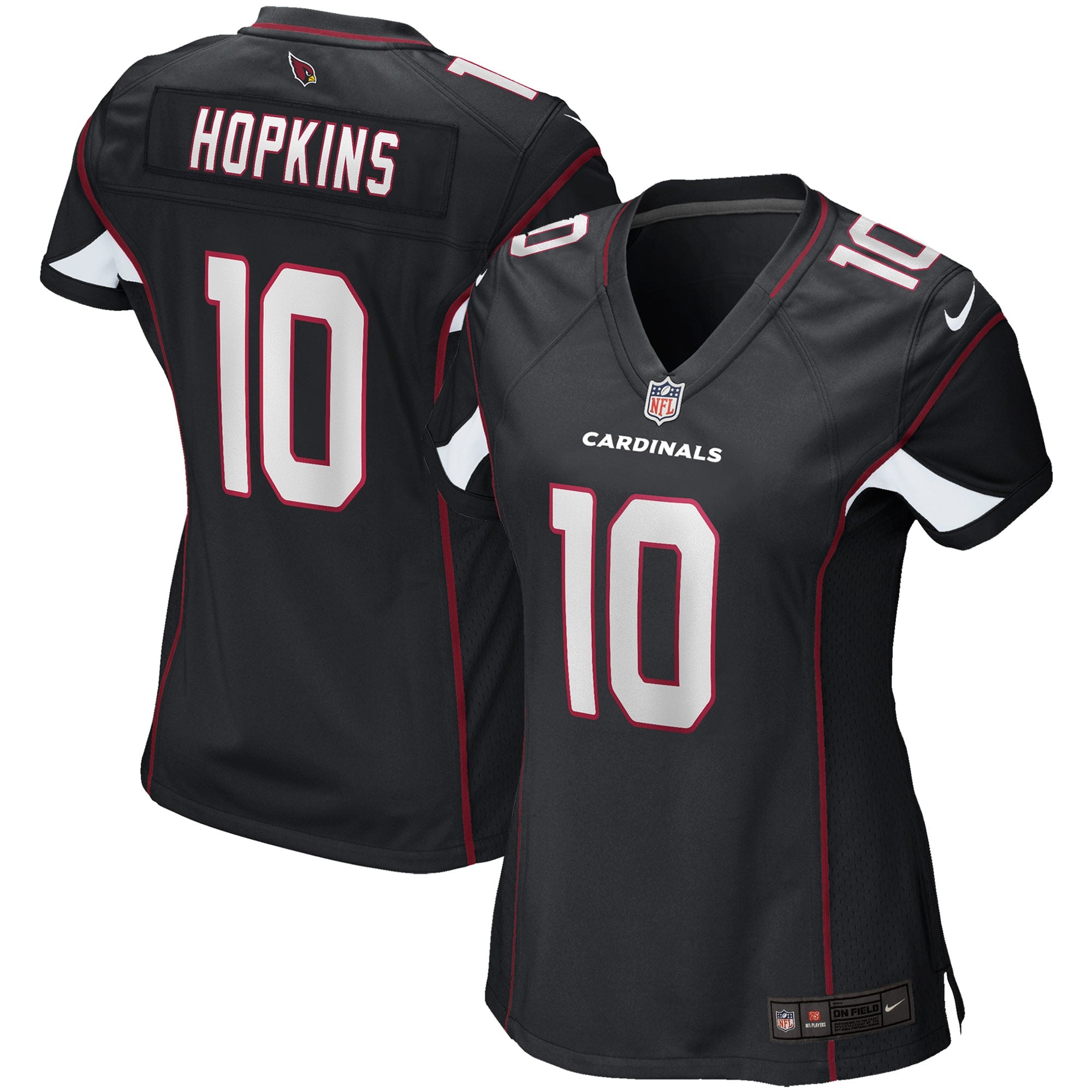 DeAndre Hopkins Arizona Cardinals Nike Women's Player Jersey - White/Black/Cardinal