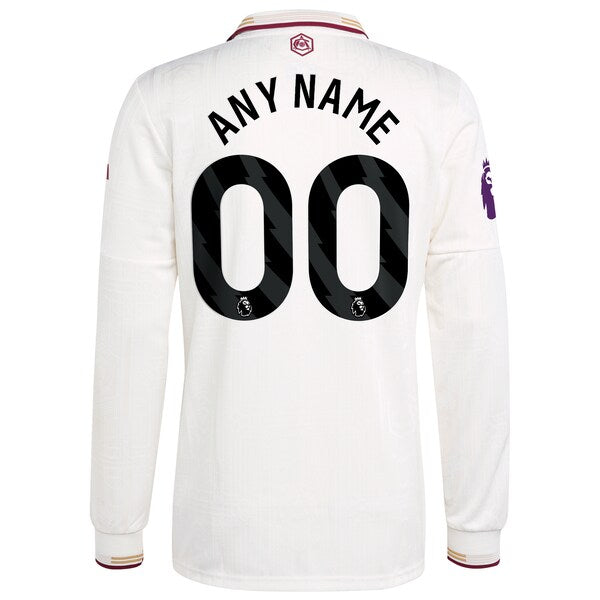 Arsenal adidas 2025/26 Third Authentic Long Sleeve Jersey - White/Blue/Red