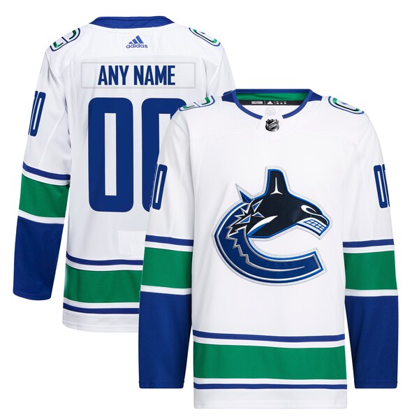 Vancouver Canucks adidas  Away  Primegreen Authentic Custom Jersey - White