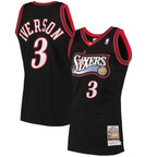 Allen Iverson Philadelphia 76ers  1997/98 Hardwood Classics Authentic Jersey - Black