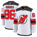 Jack Hughes New Jersey Devils  Away Premium Jersey - White/Black/Red
