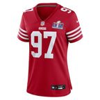 Nick Bosa San Francisco 49ers Nike Women's Super Bowl LVIII Game Jersey - Scarlet