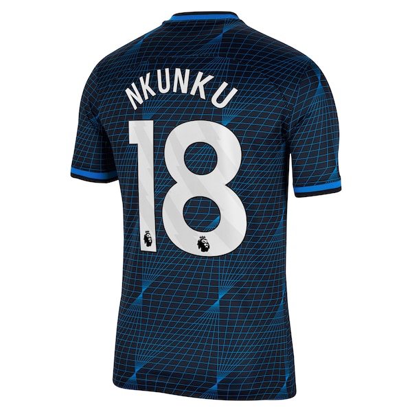 Christopher Nkunku Chelsea Nike 2023/24 Away Stadium Replica Player Jersey - Navy/Blue/Mint