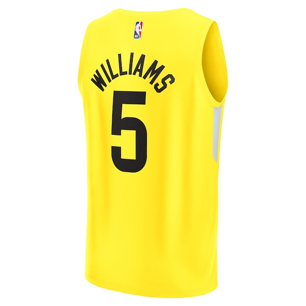 Cody Williams Utah Jazz  Youth 2024 NBA Draft Fast Break Player Jersey - Icon Edition - Yellow