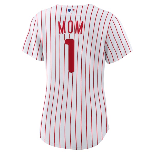 Philadelphia Phillies Nike Women's #1 Mom Home Replica Jersey - White