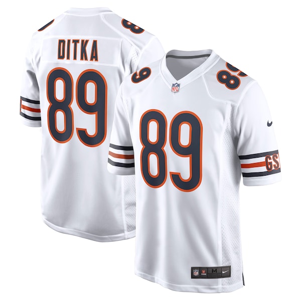 Mike Ditka Chicago Bears Nike Retired Player Game Jersey - White/Navy/Orange
