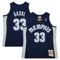 Marc Gasol Memphis Grizzlies  2008/09 Hardwood Classics Swingman Throwback Jersey - Navy