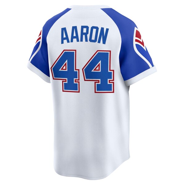 Hank Aaron Atlanta Braves Nike Throwback Cooperstown Collection Limited Jersey - White