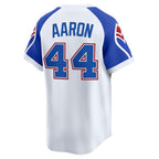 Hank Aaron Atlanta Braves Nike Throwback Cooperstown Collection Limited Jersey - White