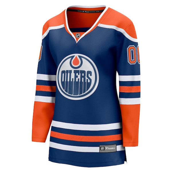 Edmonton Oilers  Women's Home Breakaway Custom Jersey - Royal