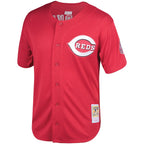 Barry Larkin Cincinnati Reds Throwback Cooperstown Mesh Batting Practice Jersey - Red