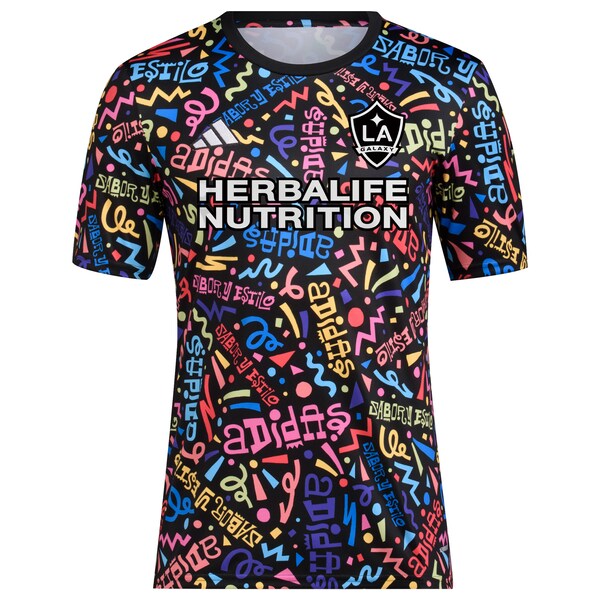 LA Galaxy adidas 2024 Hispanic Heritage Pre-Match Top - Black