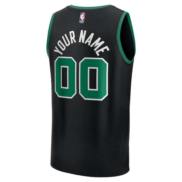 Boston Celtics  Fast Break Custom Jersey - Statement Edition - Black/White/Kelly Green