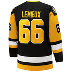 Mario Lemieux Pittsburgh Penguins  Big & Tall 1991/92 Blue Line 2.0 Jersey - Black
